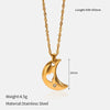 Wholesale Women's Geometric Stainless Steel And Titanium Steel Electroplated Water Wave Chain Necklace