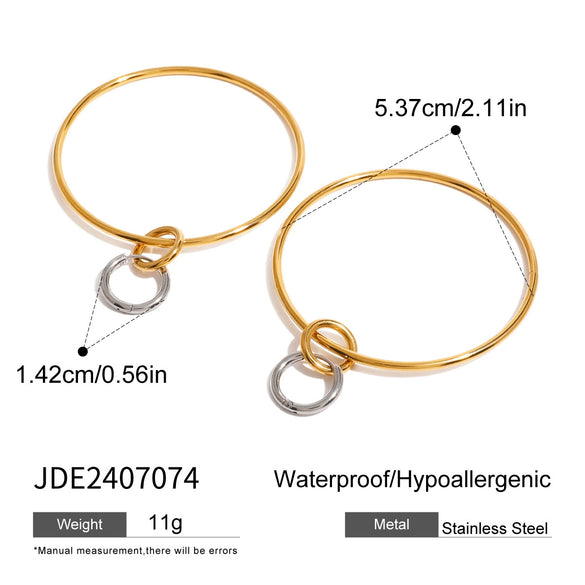 Wholesale Women's Geometric Stainless Steel And Titanium Steel Jewelry Letter Necklace Earrings Plain Ring Bow Contrast Color Bracelet With Electroplating