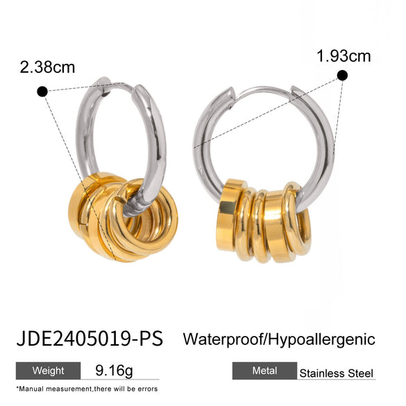 Wholesale Women's Geometric Stainless Steel And Titanium Steel Jewelry Letter Necklace Earrings Plain Ring Bow Contrast Color Bracelet With Electroplating