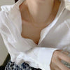 Wholesale Women's Geometric Stainless Steel And Titanium Steel 18K Gold Plated Multilayer Necklace