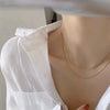 Wholesale Women's Geometric Stainless Steel And Titanium Steel 18K Gold Plated Multilayer Necklace