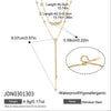 Wholesale Women's Geometric Stainless Steel And Titanium Steel Necklace With Pvd Furnace Vacuum Real Gold Plating