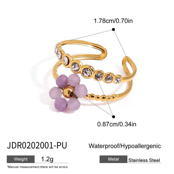 Wholesale Women's Geometric Stainless Steel And Titanium Steel Plants Flowers Pendant Necklace With Electroplating