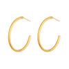 Wholesale Women's Geometric Stainless Steel And Titanium Steel Vacuum Real Gold Plated Hoop Earrings