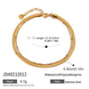 Wholesale Women's Geometric Stainless Steel Anklet With 18K Gold Electroplating Trendy Jewelry