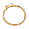 Wholesale Women's Geometric Stainless Steel Anklet With 18K Gold Electroplating Trendy Jewelry
