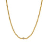 Wholesale Women's Geometric Stainless Steel Ball Chain Necklace With Pvd Furnace Vacuum Real Gold Plating