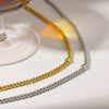 Wholesale Women's Geometric Stainless Steel Ball Chain Necklace With Pvd Furnace Vacuum Real Gold Plating