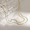Wholesale Women's Geometric Stainless Steel Bead Chain Necklace With Pvd Furnace Vacuum Real Gold Plating