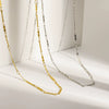 Wholesale Women's Geometric Stainless Steel Bead Chain Necklace With Pvd Furnace Vacuum Real Gold Plating