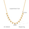 Wholesale Women's Geometric Stainless Steel Bead Chain Zircon Necklace