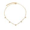Wholesale Women's Geometric Stainless Steel Bead Chain Zircon Necklace