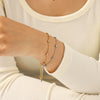 Wholesale Women's Geometric Stainless Steel Bead Chain Zircon Necklace