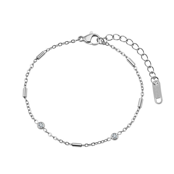 Wholesale Women's Geometric Stainless Steel Bracelet With Vacuum Plating And Original Design