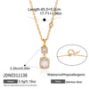Wholesale Women's Geometric Stainless Steel Clavicle Necklace With Vacuum Real Gold Plating