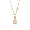 Wholesale Women's Geometric Stainless Steel Clavicle Necklace With Vacuum Real Gold Plating