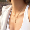 Wholesale Women's Geometric Stainless Steel Clavicle Necklace With Vacuum Real Gold Plating