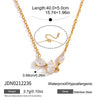 Wholesale Women's Geometric Stainless Steel Clavicle Necklace With Vacuum Real Gold Plating