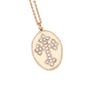 Wholesale Women's Geometric Stainless Steel Cross Necklace With Eye Pattern And Zircon Design