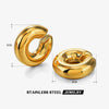 Wholesale Women's Geometric Stainless Steel Cshaped Hollow Ear Bone Clip Jewelry 18K Gold Plated