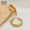 Wholesale Women's Geometric Stainless Steel Diamondstudded Electroplated Earrings