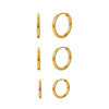 Wholesale Women's Geometric 304 Stainless Steel Ear Hoops With Vacuum Real Gold Plating In Pvd Furnace And Original Design