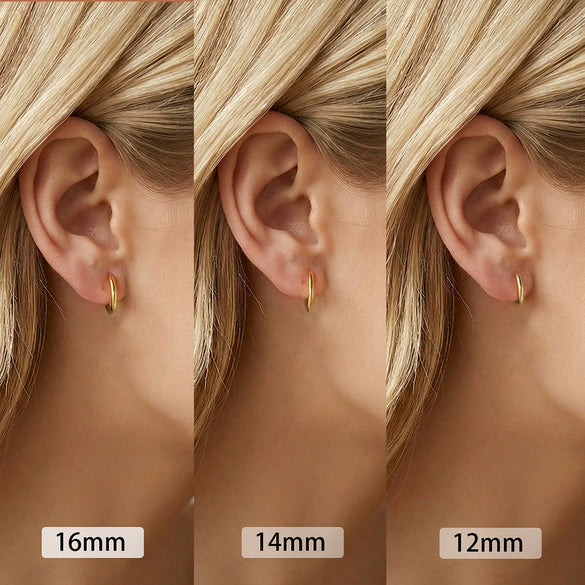 Wholesale Women's Geometric 304 Stainless Steel Ear Hoops With Vacuum Real Gold Plating In Pvd Furnace And Original Design