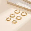 Wholesale Women's Geometric 304 Stainless Steel Ear Hoops With Vacuum Real Gold Plating In Pvd Furnace And Original Design