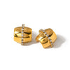 Wholesale Women's Geometric Stainless Steel Earrings 18K Gold Plated