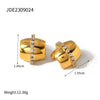 Wholesale Women's Geometric Stainless Steel Earrings 18K Gold Plated