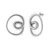 Wholesale Women's Geometric Stainless Steel Earrings With Curved Spiral Twisted Lines Vintage Style 18K Gold Plated By Vacuum Real Gold Plating In Pvd Furnace
