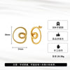 Wholesale Women's Geometric Stainless Steel Earrings With Curved Spiral Twisted Lines Vintage Style 18K Gold Plated By Vacuum Real Gold Plating In Pvd Furnace