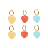 Wholesale Women's Geometric Stainless Steel Earrings With Electroplating And Multicolor Gyptian Star Love Design