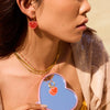 Wholesale Women's Geometric Stainless Steel Earrings With Electroplating And Multicolor Gyptian Star Love Design