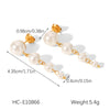 Wholesale Women's Geometric Stainless Steel Earrings With Electroplating In Ins Minimalist Style