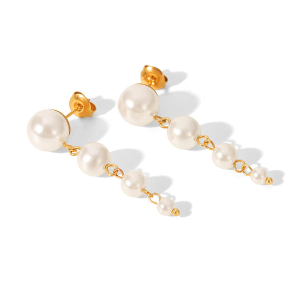 Wholesale Women's Geometric Stainless Steel Earrings With Electroplating In Ins Minimalist Style