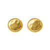 Wholesale Women's Geometric Stainless Steel Earrings With Gold Plating And Hammered Texture