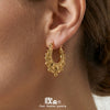 Wholesale Women's Geometric Stainless Steel Earrings With 18K Gold Plating And Zircon Inlay