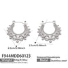 Wholesale Women's Geometric Stainless Steel Earrings With 18K Gold Plating And Zircon Inlay