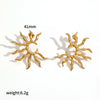 Wholesale Women's Geometric Stainless Steel Earrings With Pvd Furnace Vacuum Real Gold Plating Ins Style Minimalist