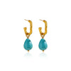 Wholesale Women's Geometric Stainless Steel Earrings With Pvd Furnace Vacuum Real Gold Plating