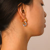 Wholesale Women's Geometric Stainless Steel Earrings With Pvd Furnace Vacuum Real Gold Plating