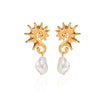Wholesale Women's Geometric Stainless Steel Earrings With Pvd Furnace Vacuum Real Gold Plating