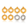Wholesale Women's Geometric Stainless Steel Earrings With Pvd Furnace Vacuum Real Gold Plating