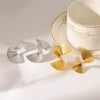 Wholesale Women's Geometric Stainless Steel Earrings With Pvd Furnace Vacuum Real Gold Plating