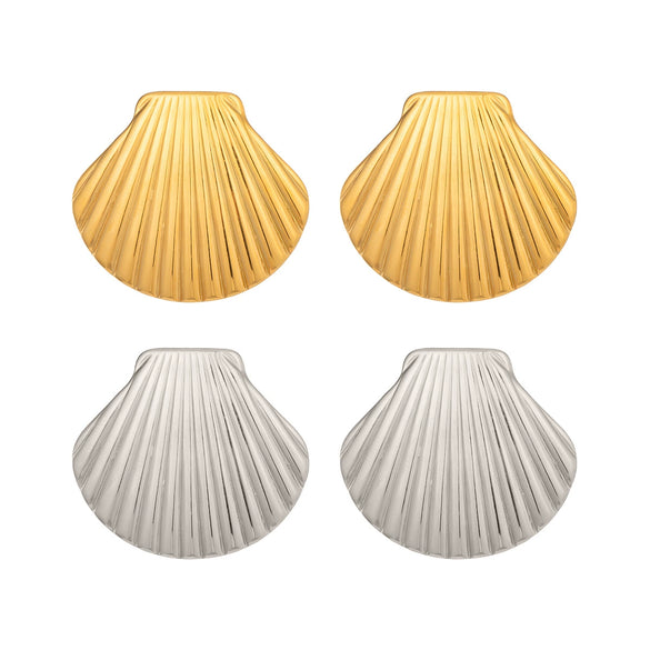 Wholesale Women's Geometric Stainless Steel Earrings With Vacuum Real Gold Plating In Pvd Furnace Literary Minimalist Style
