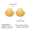Wholesale Women's Geometric Stainless Steel Earrings With Vacuum Real Gold Plating In Pvd Furnace Literary Minimalist Style