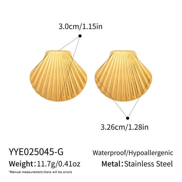 Wholesale Women's Geometric Stainless Steel Earrings With Vacuum Real Gold Plating In Pvd Furnace Literary Minimalist Style