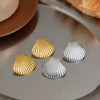 Wholesale Women's Geometric Stainless Steel Earrings With Vacuum Real Gold Plating In Pvd Furnace Literary Minimalist Style