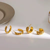 Wholesale Women's Geometric Stainless Steel Earrings With Vacuum Real Gold Plating In Pvd Furnace